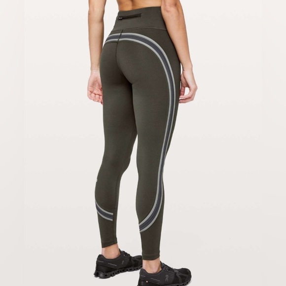 Lululemon Run Crew Tight Olive 28” size 10 - Picture 3 of 10